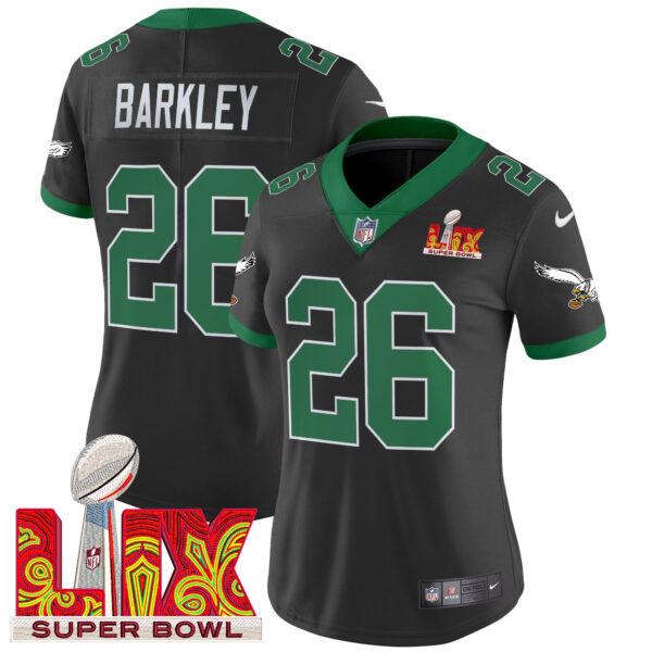 Women's Philadelphia Eagles Kelly Green Super Bowl LIX Patch Vapor Limited Jersey - All Stitched - Image 41