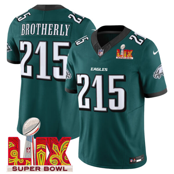 Men's Philadelphia Eagles Super Bowl LIX Patch Vapor Limited Jersey - All Stitched - Image 4