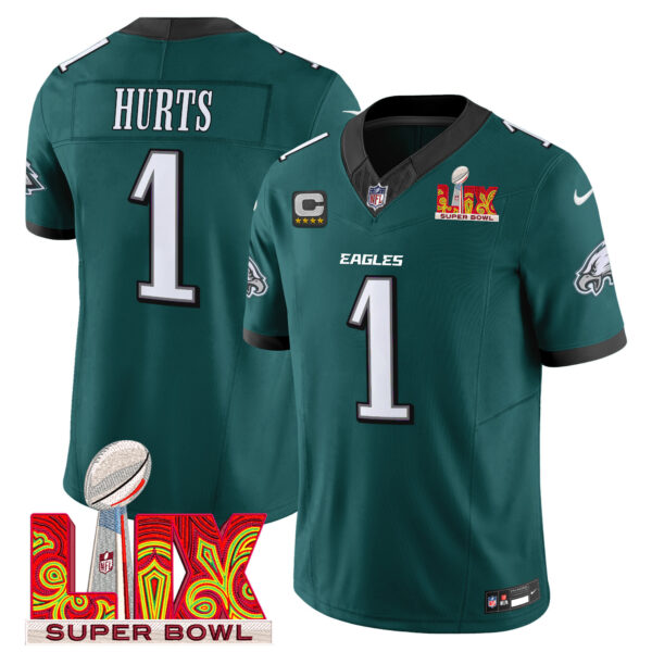 Men's Philadelphia Eagles Super Bowl LIX Patch Vapor Limited Jersey - All Stitched - Image 5