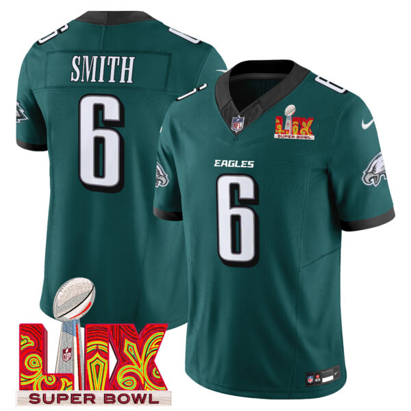 Men's Philadelphia Eagles Super Bowl LIX Patch Vapor Limited Jersey - All Stitched - Image 7