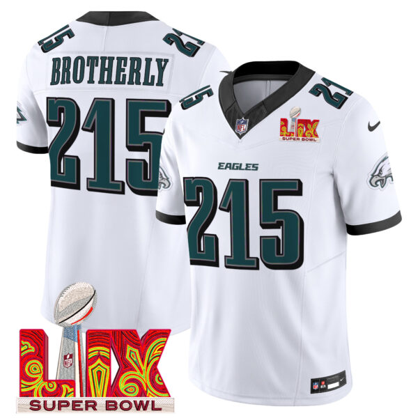 Men's Philadelphia Eagles Super Bowl LIX Patch Vapor Limited Jersey - All Stitched - Image 14