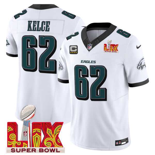 Men's Philadelphia Eagles Super Bowl LIX Patch Vapor Limited Jersey - All Stitched - Image 16