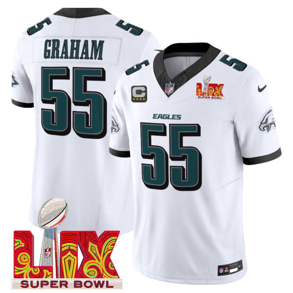 Men's Philadelphia Eagles Super Bowl LIX Patch Vapor Limited Jersey - All Stitched - Image 19