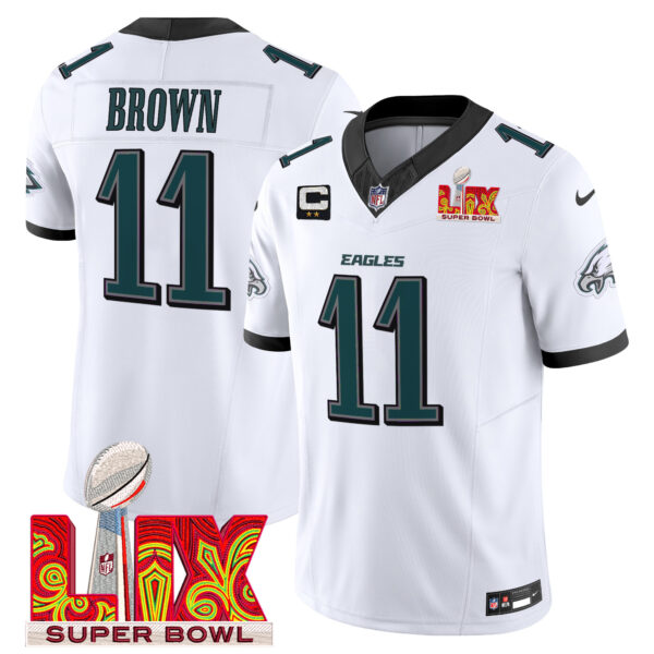 Men's Philadelphia Eagles Super Bowl LIX Patch Vapor Limited Jersey - All Stitched - Image 21