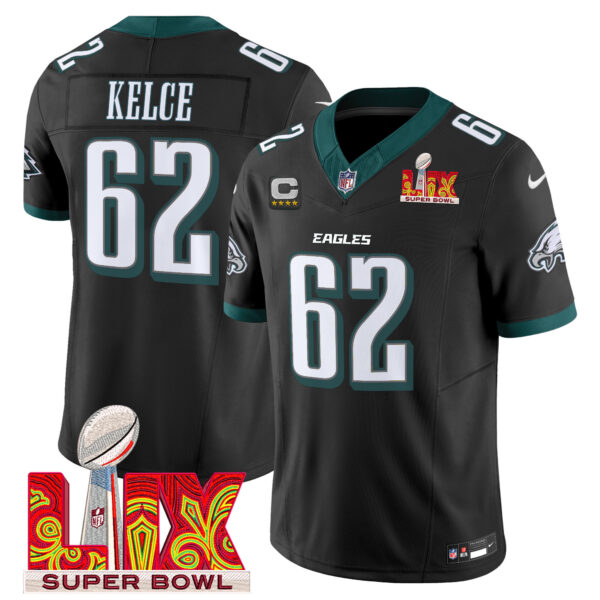 Men's Philadelphia Eagles Super Bowl LIX Patch Vapor Limited Jersey - All Stitched - Image 26