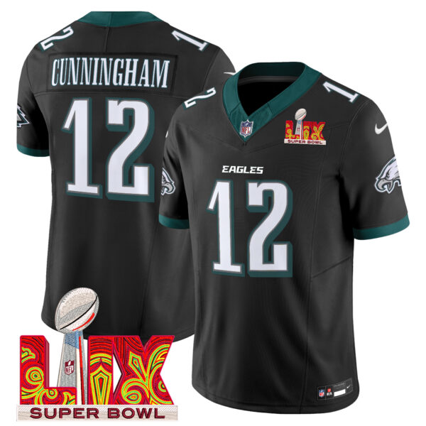 Men's Philadelphia Eagles Super Bowl LIX Patch Vapor Limited Jersey - All Stitched - Image 28