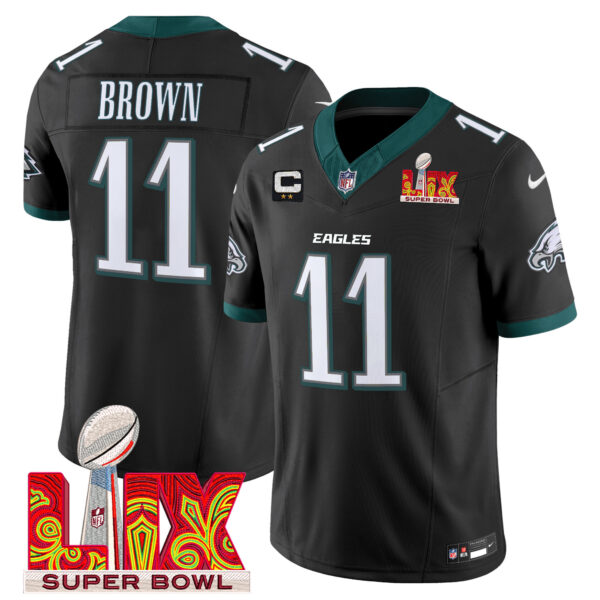 Men's Philadelphia Eagles Super Bowl LIX Patch Vapor Limited Jersey - All Stitched - Image 31