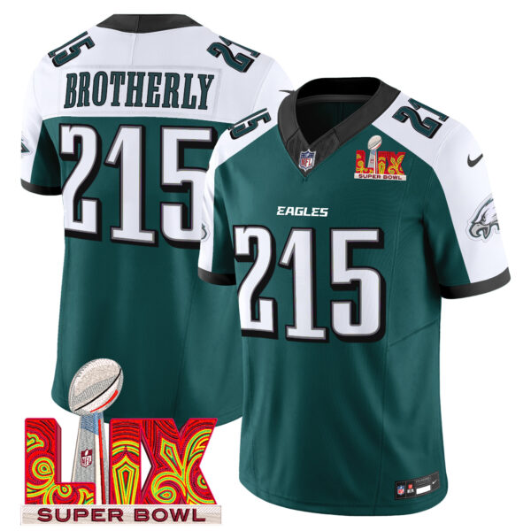 Men's Philadelphia Eagles Super Bowl LIX Patch Vapor Limited Jersey - All Stitched - Image 34