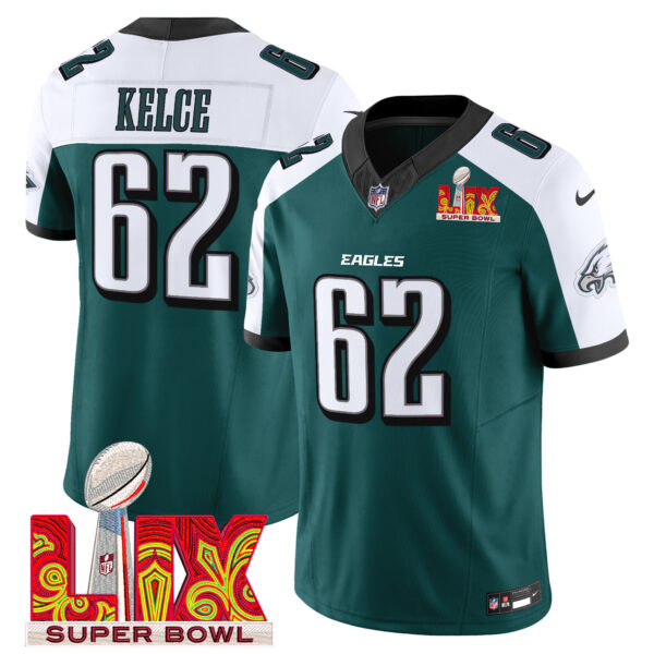 Men's Philadelphia Eagles Super Bowl LIX Patch Vapor Limited Jersey - All Stitched - Image 36