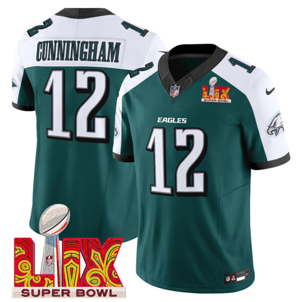 Men's Philadelphia Eagles Super Bowl LIX Patch Vapor Limited Jersey - All Stitched - Image 38