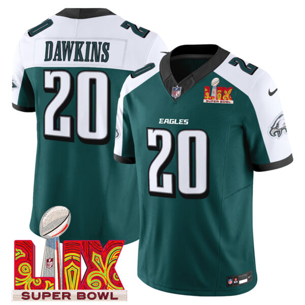 Men's Philadelphia Eagles Super Bowl LIX Patch Vapor Limited Jersey - All Stitched - Image 40