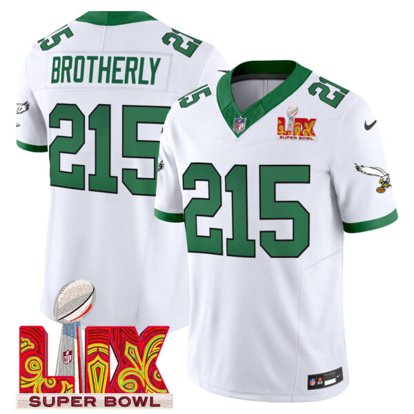 Men's Philadelphia Eagles Super Bowl LIX Patch Vapor Limited Jersey - All Stitched - Image 54