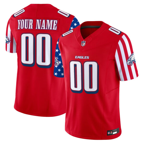 Philadelphia Eagles 2025 Independence Day Vapor Limited Custom Jersey - All Stitched - Image 2