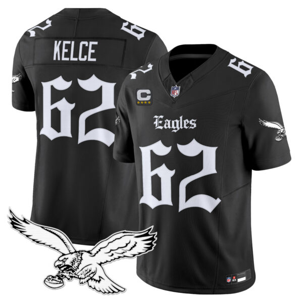 Men's Philadelphia Eagles 'Gothic Philly Edition' Vapor Limited Jersey - All Stitched - Image 4