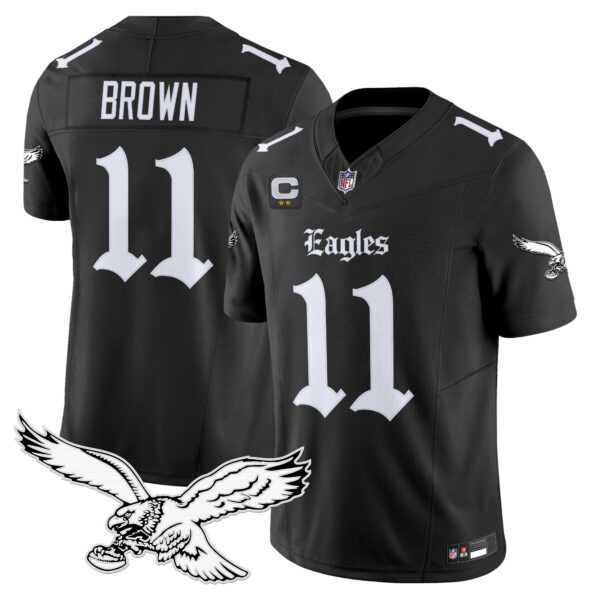 Men's Philadelphia Eagles 'Gothic Philly Edition' Vapor Limited Jersey - All Stitched - Image 9