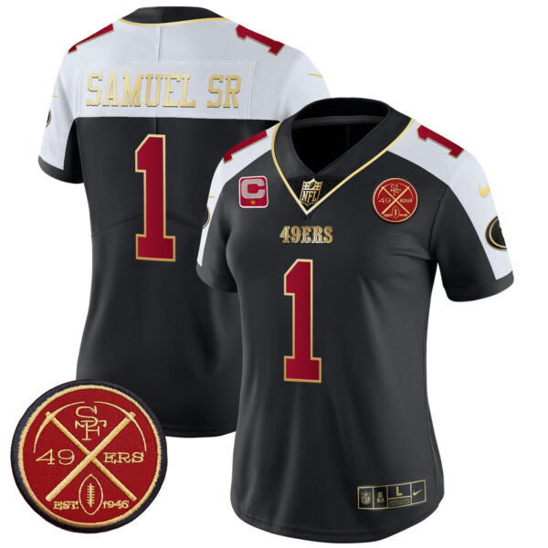 Women's San Francisco 49ers Est.1946 Patch Vapor Limited Jersey - All Stitched - Image 2