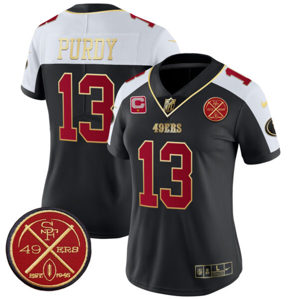 Women's San Francisco 49ers Est.1946 Patch Vapor Limited Jersey - All Stitched - Image 3