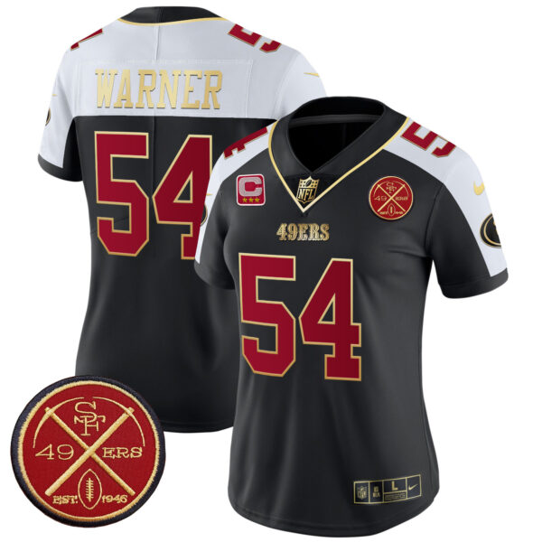 Women's San Francisco 49ers Est.1946 Patch Vapor Limited Jersey - All Stitched - Image 5