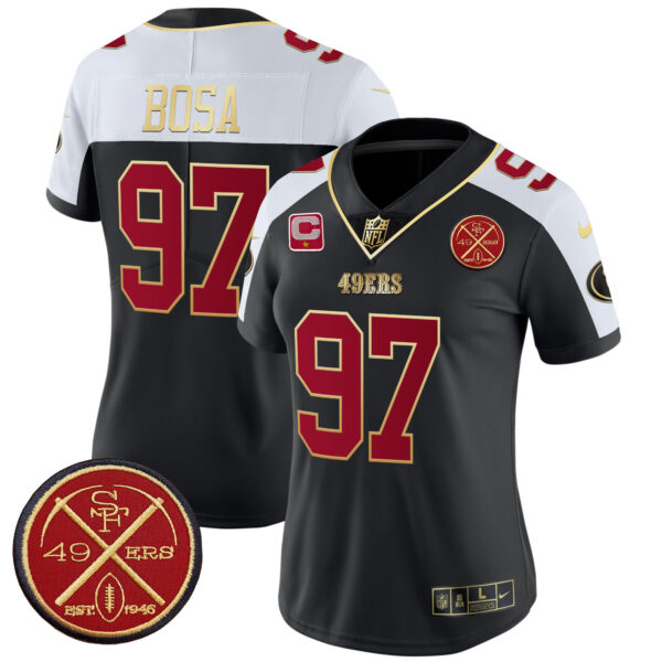 Women's San Francisco 49ers Est.1946 Patch Vapor Limited Jersey - All Stitched - Image 7