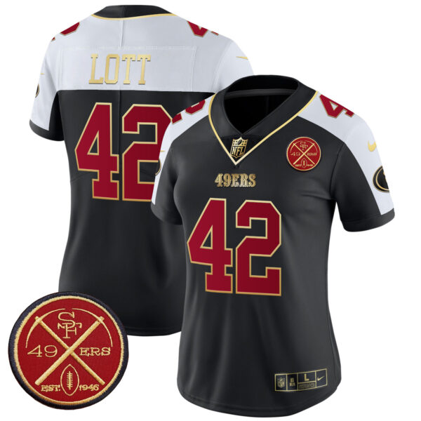 Women's San Francisco 49ers Est.1946 Patch Vapor Limited Jersey - All Stitched - Image 9