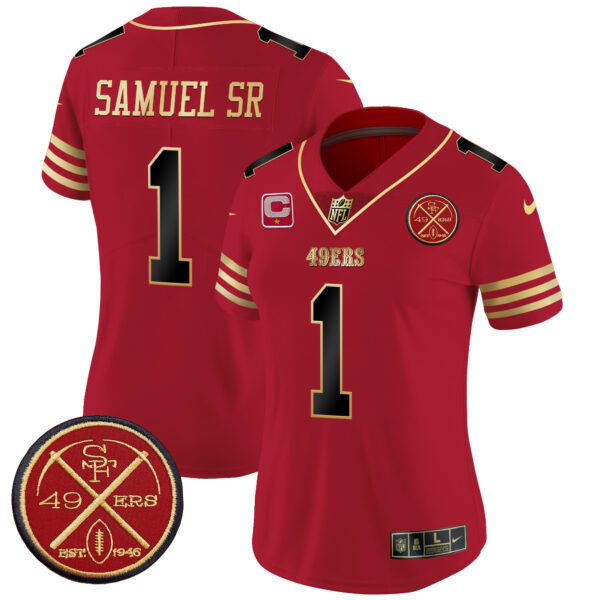 Women's San Francisco 49ers Est.1946 Patch Vapor Limited Jersey - All Stitched - Image 12
