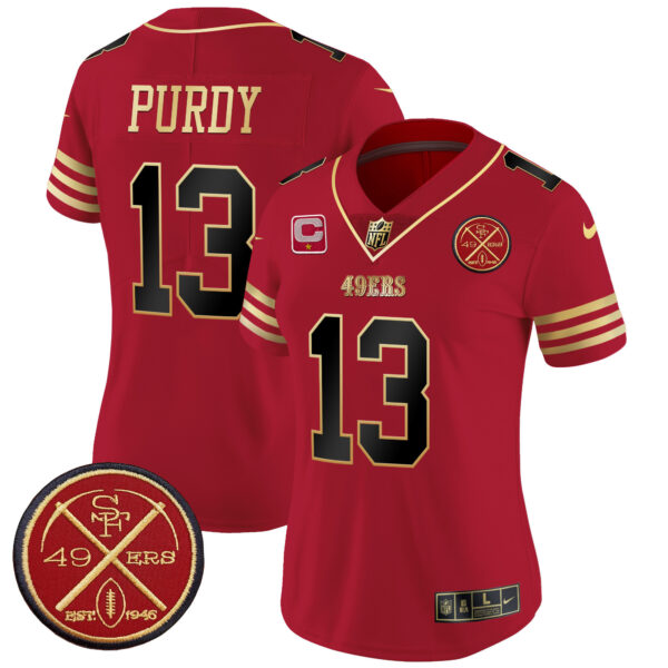 Women's San Francisco 49ers Est.1946 Patch Vapor Limited Jersey - All Stitched - Image 13