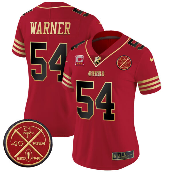 Women's San Francisco 49ers Est.1946 Patch Vapor Limited Jersey - All Stitched - Image 15