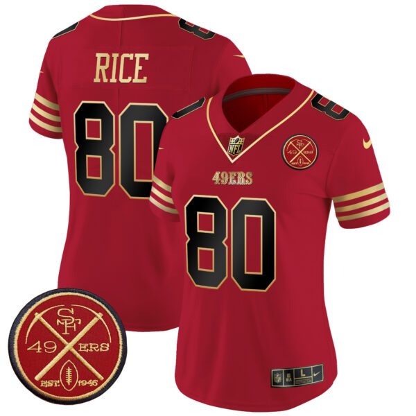Women's San Francisco 49ers Est.1946 Patch Vapor Limited Jersey - All Stitched - Image 16
