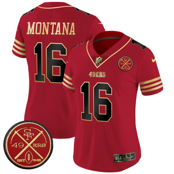 Women's San Francisco 49ers Est.1946 Patch Vapor Limited Jersey - All Stitched - Image 18