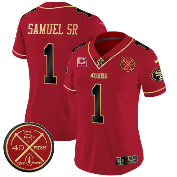 Women's San Francisco 49ers Est.1946 Patch Vapor Limited Jersey - All Stitched - Image 22