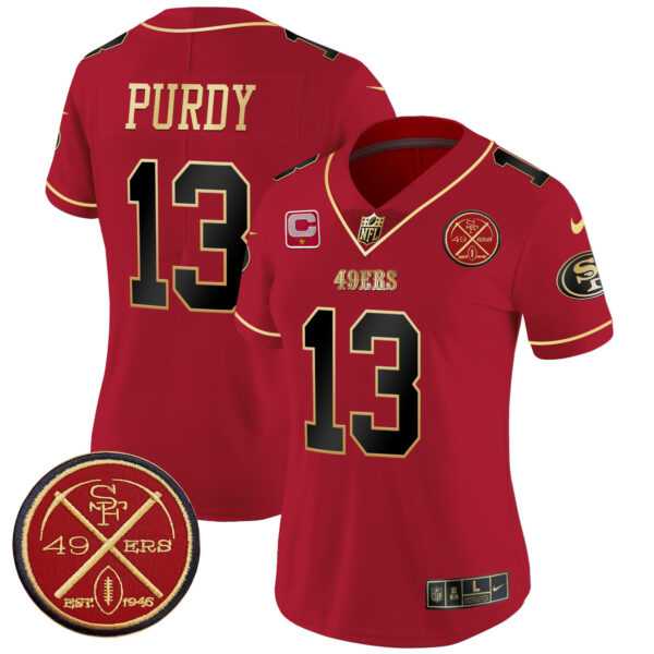 Women's San Francisco 49ers Est.1946 Patch Vapor Limited Jersey - All Stitched - Image 23