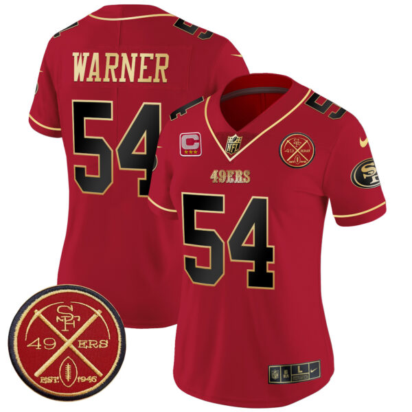 Women's San Francisco 49ers Est.1946 Patch Vapor Limited Jersey - All Stitched - Image 25