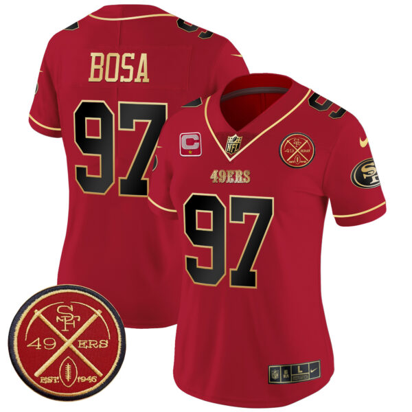Women's San Francisco 49ers Est.1946 Patch Vapor Limited Jersey - All Stitched - Image 27