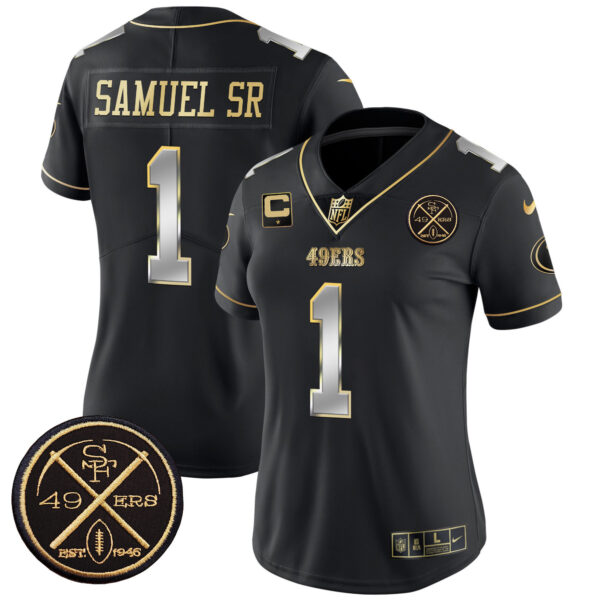 Women's San Francisco 49ers Est.1946 Patch Vapor Limited Jersey - All Stitched - Image 32