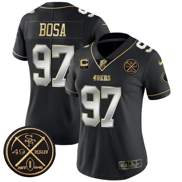 Women's San Francisco 49ers Est.1946 Patch Vapor Limited Jersey - All Stitched - Image 37