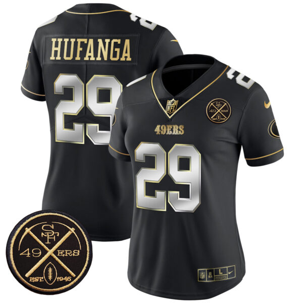 Women's San Francisco 49ers Est.1946 Patch Vapor Limited Jersey - All Stitched - Image 40