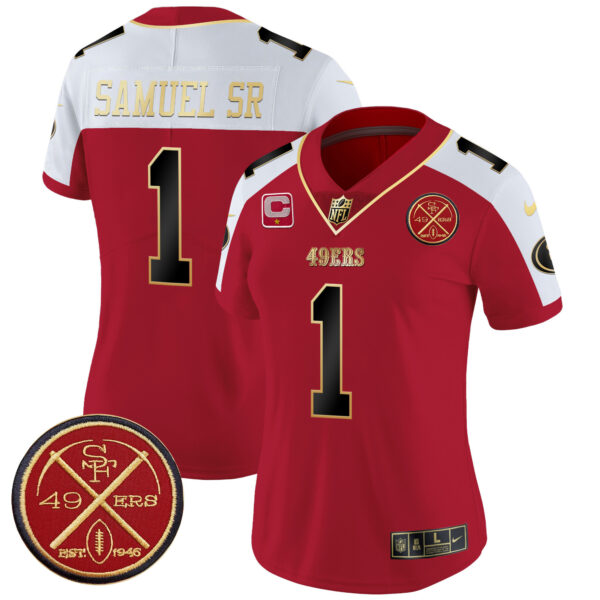Women's San Francisco 49ers Est.1946 Patch Vapor Limited Jersey - All Stitched - Image 42