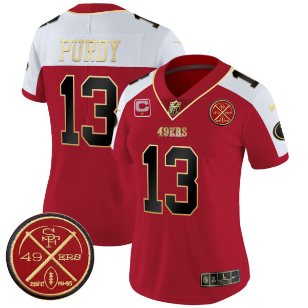 Women's San Francisco 49ers Est.1946 Patch Vapor Limited Jersey - All Stitched - Image 43