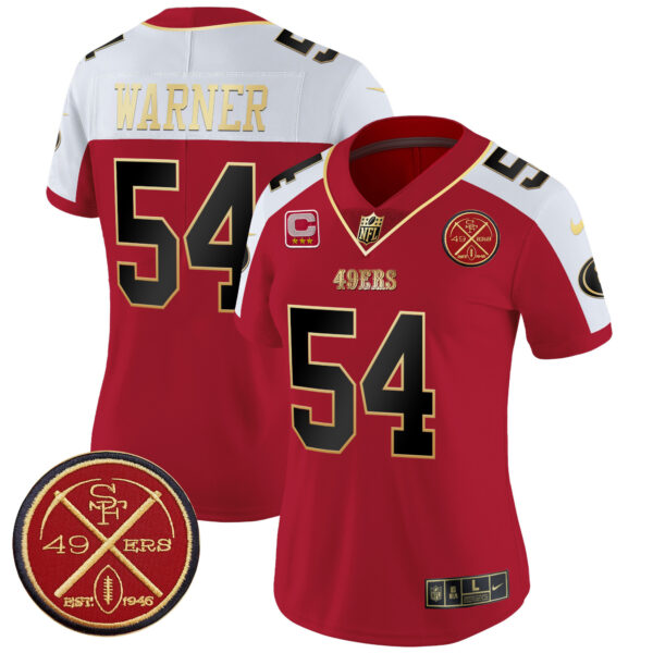 Women's San Francisco 49ers Est.1946 Patch Vapor Limited Jersey - All Stitched - Image 45