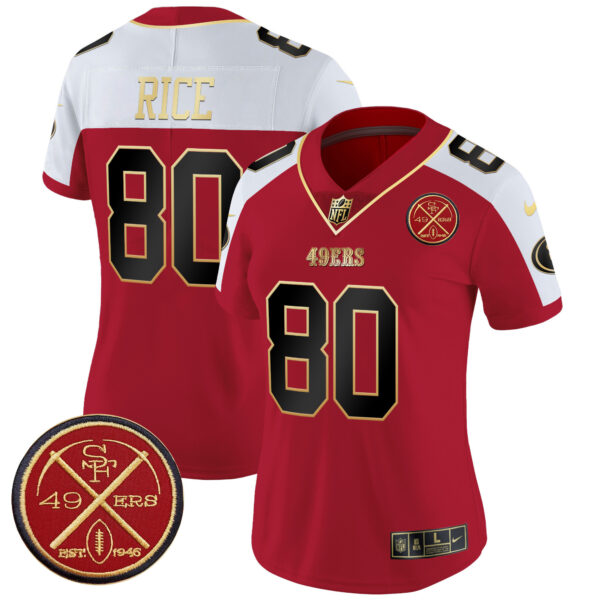 Women's San Francisco 49ers Est.1946 Patch Vapor Limited Jersey - All Stitched - Image 46