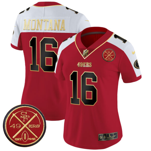Women's San Francisco 49ers Est.1946 Patch Vapor Limited Jersey - All Stitched - Image 48