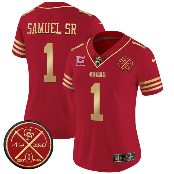 Women's San Francisco 49ers Est.1946 Patch Vapor Limited Jersey - All Stitched - Image 52