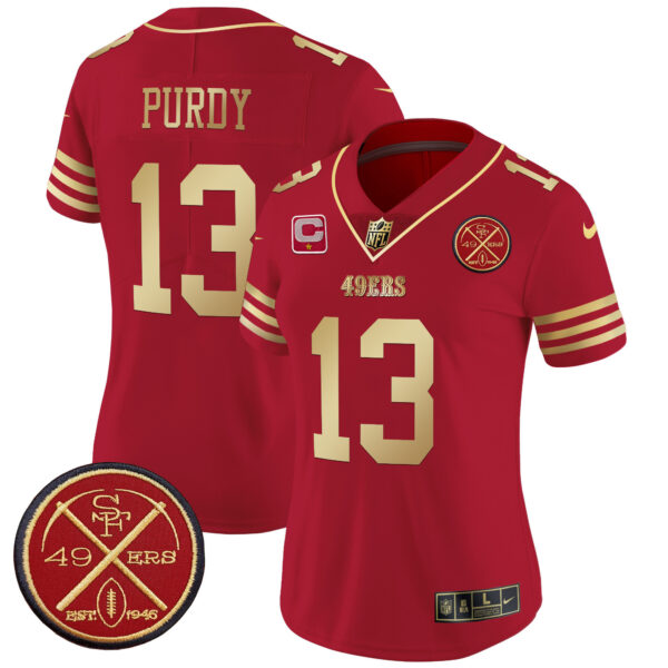 Women's San Francisco 49ers Est.1946 Patch Vapor Limited Jersey - All Stitched - Image 53