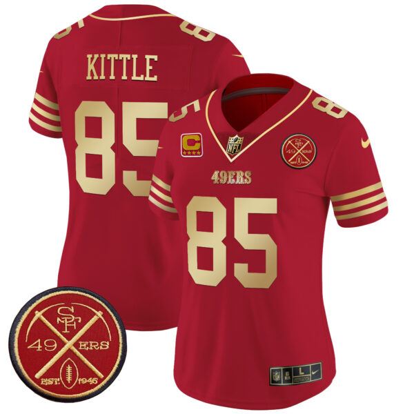 Women's San Francisco 49ers Est.1946 Patch Vapor Limited Jersey - All Stitched - Image 54