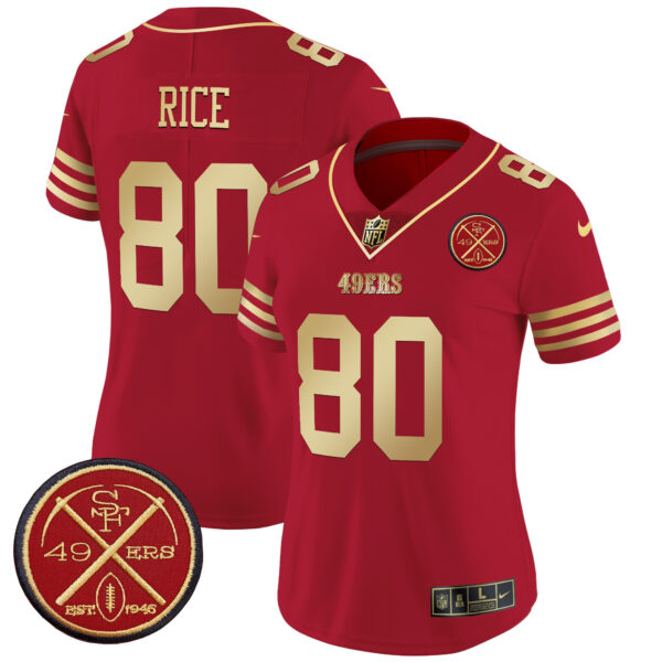 Women's San Francisco 49ers Est.1946 Patch Vapor Limited Jersey - All Stitched - Image 56