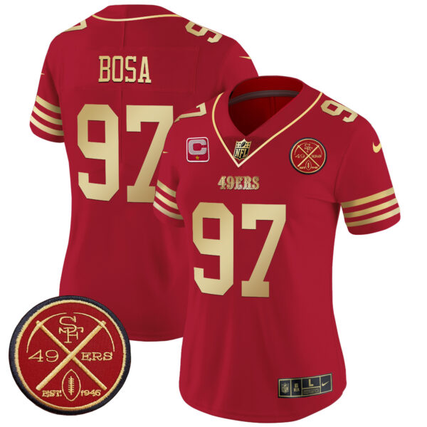 Women's San Francisco 49ers Est.1946 Patch Vapor Limited Jersey - All Stitched - Image 57
