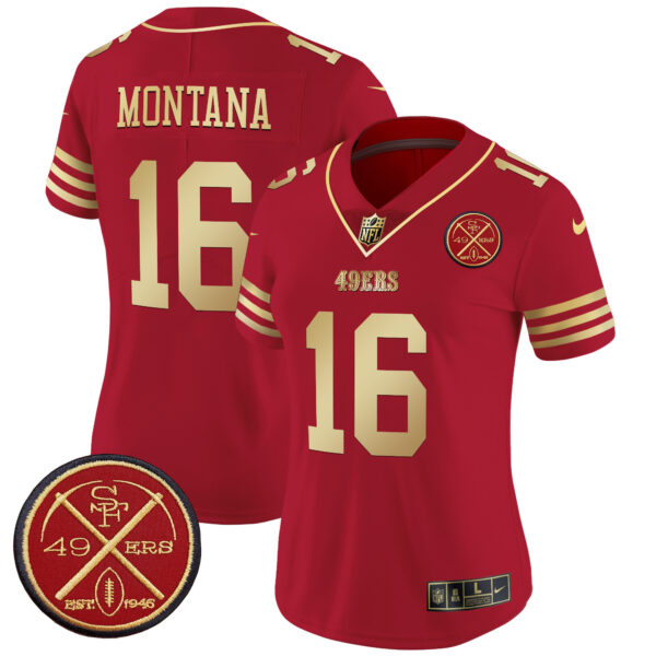 Women's San Francisco 49ers Est.1946 Patch Vapor Limited Jersey - All Stitched - Image 58