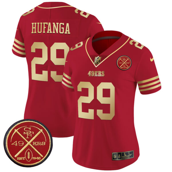 Women's San Francisco 49ers Est.1946 Patch Vapor Limited Jersey - All Stitched - Image 60