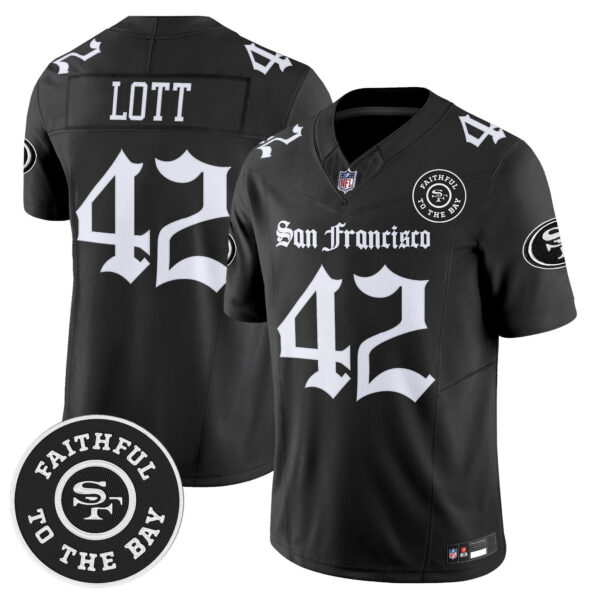 Men's San Francisco 49ers 'Gothic Edition' Vapor Limited Jersey - All Stitched - Image 9
