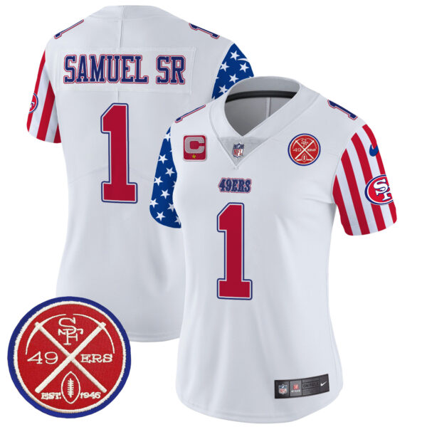 Women's San Francisco 49ers American Style Vapor Limited Jersey - All Stitched - Image 2